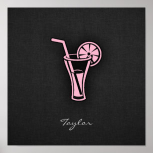 Poster Rosa claro coquetel