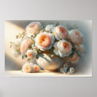 Poster Rosa com Vaso