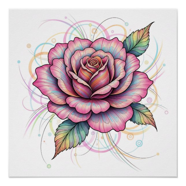 Pôster Rosa Cósmica (Frente)