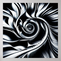 Rosa de Abstrato preto e branco
