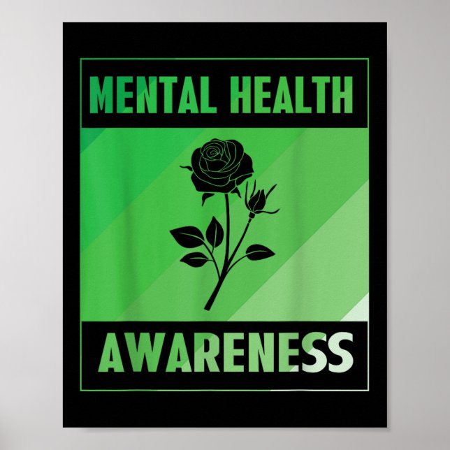 Poster Rosa de Consciência da Saúde Mental (Frente)