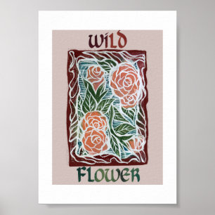 Poster Rosa de Flor Selvagem