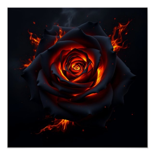 Pôster Rosa de Fogo  (Frente)