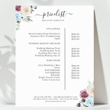 Rosa de Greenery Salon Price List