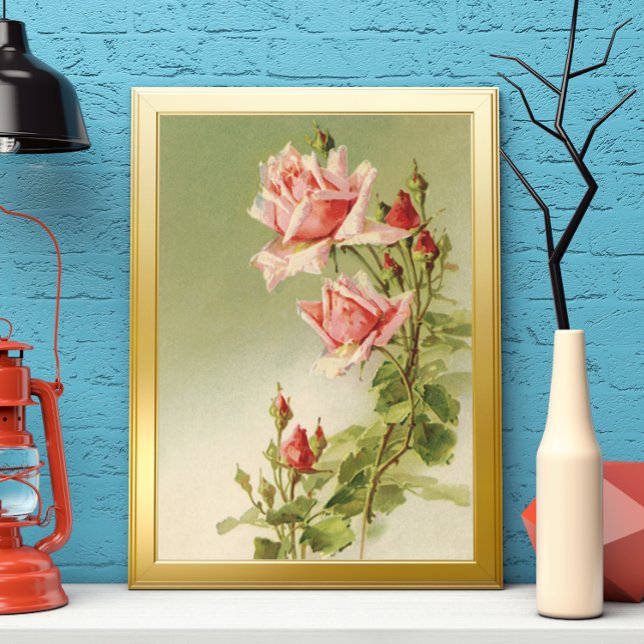 Pôster Rosa de Jardim Vitoriano Rosa Dia de os namorados  (Criador carregado)