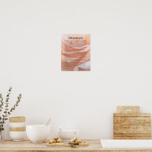 Poster Rosa de Laranja Pastel e Poema de Desiderata