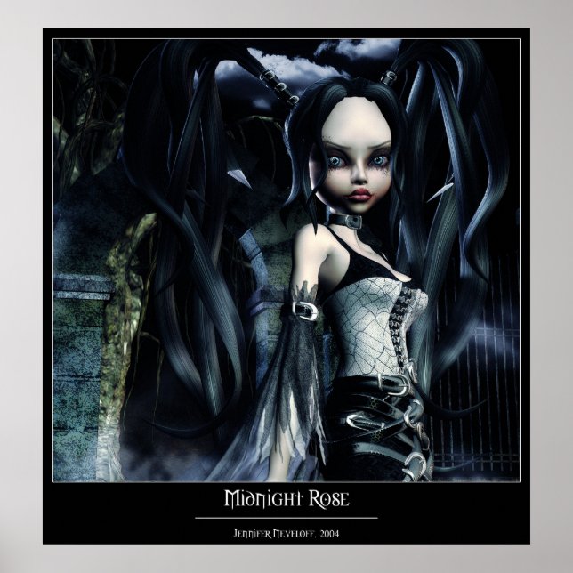 Pôster Rosa de meia-noite (Frente)