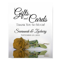 Rosa de Ochre Dourado Elegante - Sinal de Casament