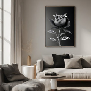 Poster Rosa de Prata Eterna
