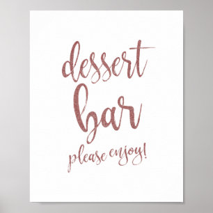 Poster Rosa do Bar do Dessert - Sinal de casamento 8x10 D