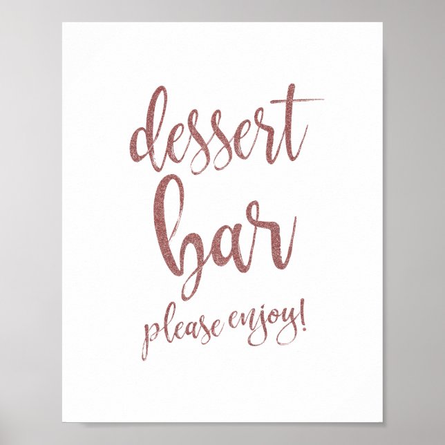 Poster Rosa do Bar do Dessert - Sinal de casamento 8x10 D (Frente)