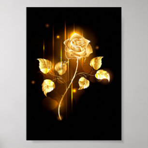Poster Rosa do ouro ( rosa dourado )