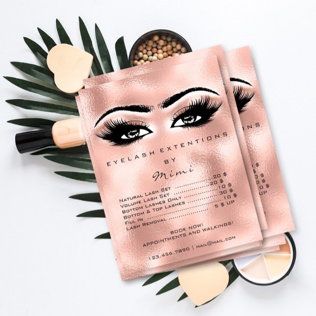 Poster Rosa Dourada Blush Makeup Eyes Acelera os preços (Criador carregado)