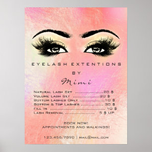 Poster Rosa Dourado Peach Makeup Eyes Abaixa Preços Paste