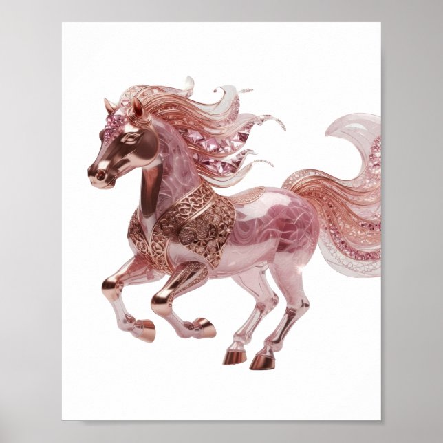 Poster ROSA D'OURO Prata Engraçada CAVALO ROSA D'OURO Des (Frente)