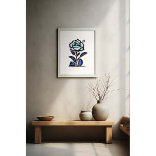 Poster Rosa Dreamscape Azul