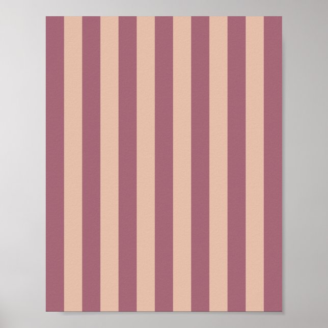 Poster Rosa Dusty Striped (Frente)
