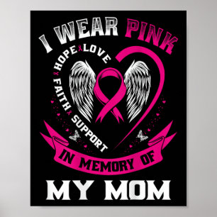 Poster Rosa Em Memória Da Minha Mãe Sensibilização Para O