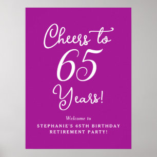 Poster Rosa Escuro Anima 65 Anos de Festa de Reforma