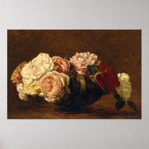 Poster Rosa Flói a Pintura de Vida Estática