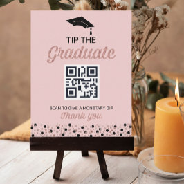 Poster Rosa Foil Script Confetti Dica O Sinal Do Formando