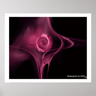 Poster ROSA FRACTAL ,rosa antigo