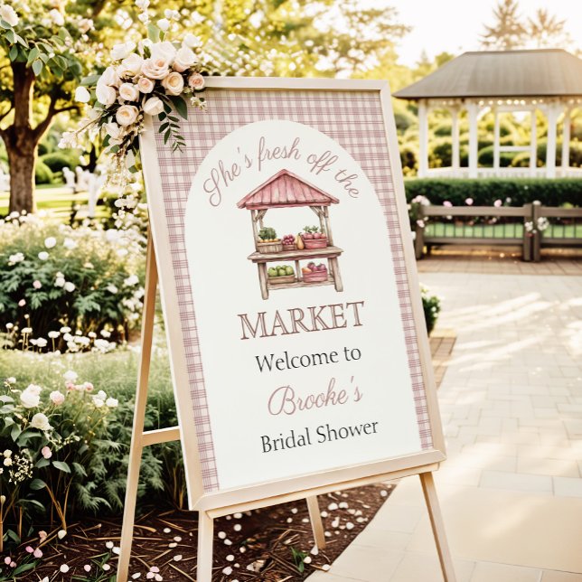 Poster Rosa Fresco do Chá de panela do país de mercado (Criador carregado)