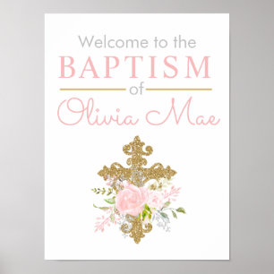 Poster Rosa Garden Girl Baptism