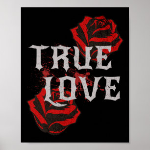 Poster Rosa Gothic Punk Love Namorados Student Rock Music