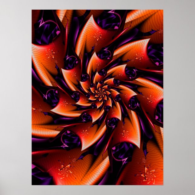 Poster Rosa laranja (Frente)