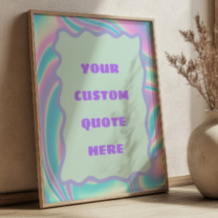 Poster Rosa Lavanda Pastel, Azul e Personalizado