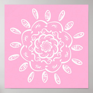 Poster Rosa Mandala
