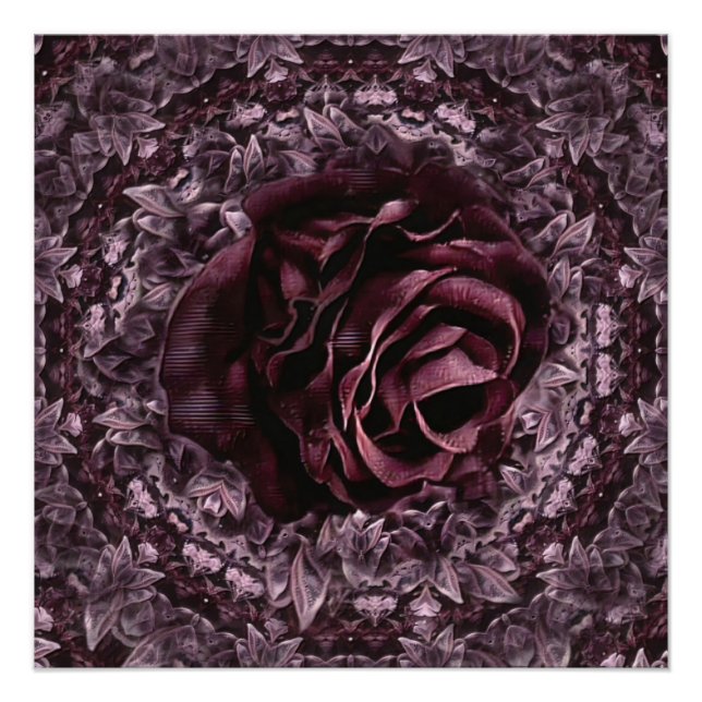 Pôster Rosa Mandala (Frente)