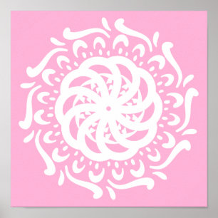 Poster Rosa Mandala