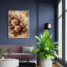 Rosa monocromático Arte floral branca e negra eleg