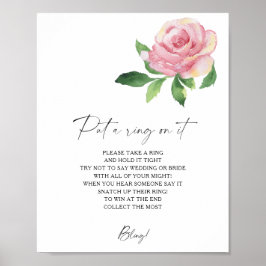 Poster Rosa - primavera coloca um anel no jogo