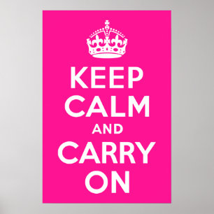 Poster Rosa Profundo, mantenha a calma e continue