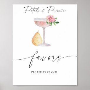 Poster Rosa prosecco - favores de noiva por favor tome um