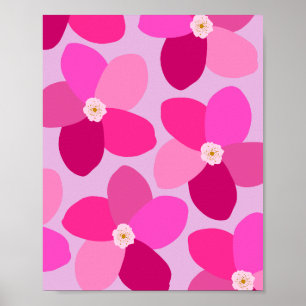 Poster Rosa Quente Floral Retroativa