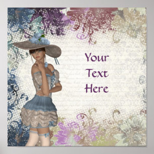 Pôster Rosa romântica inglesa