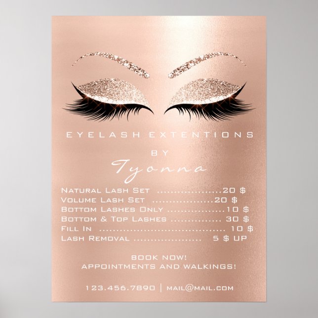 Poster Rosa Rosa Rosa Rosa Rosa Maquiagem Olhos Lashes Pr (Frente)