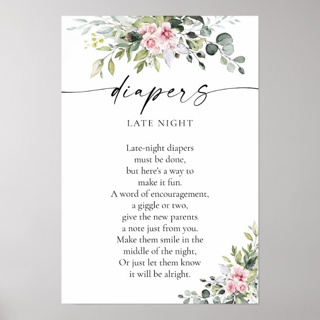 Poster rosa-rosado verde (Frente)