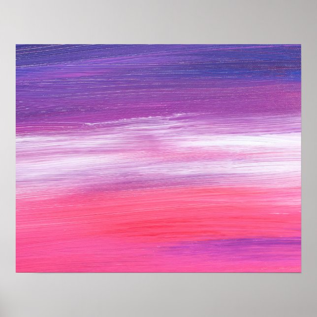 POSTER ROSA ROXO ABSTRATO TEXTURA VIBRANTE (Frente)