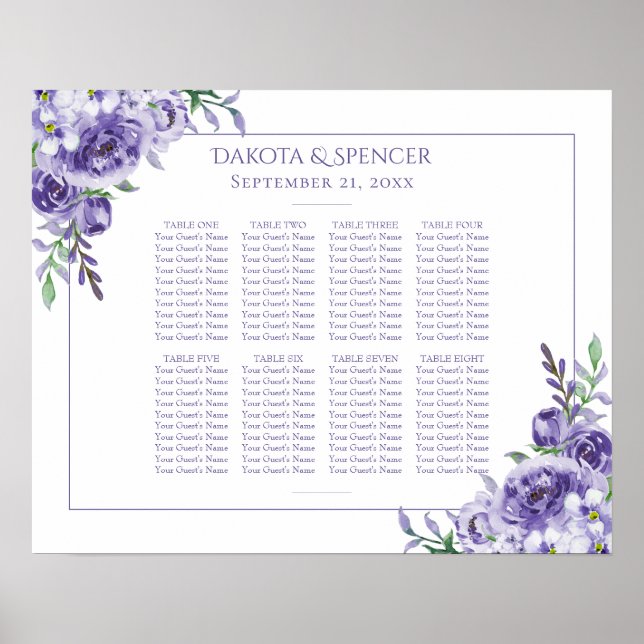 Poster Rosa roxo | Elegante Boho Floral 10 Gráfico de Ban (Frente)