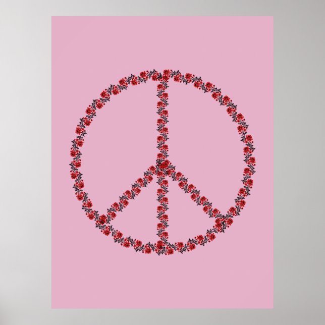 Poster Rosa - Sinal de paz (Frente)