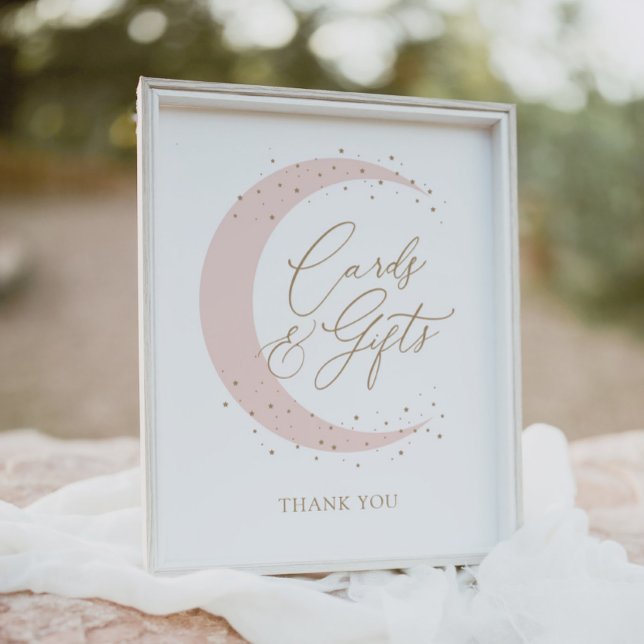 Poster Rosa sobre as placas e presentes do Chá de fraldas (Criador carregado)