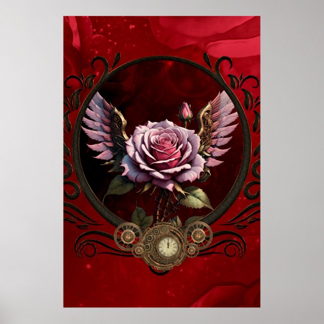 Poster Rosa Steampunk (Frente)