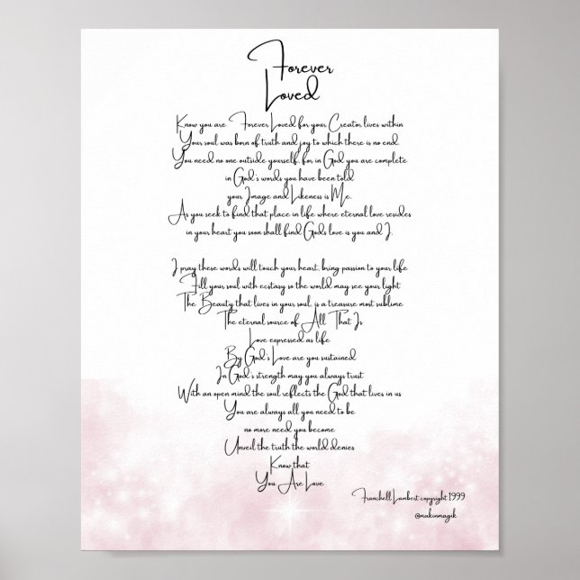 Poster Rosa Suave Amado para Sempre (Frente)