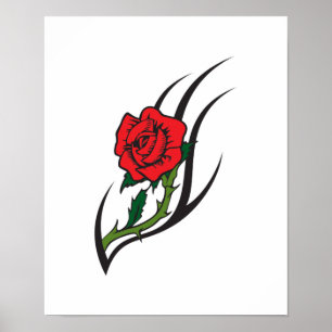 Poster Rosa Tattoo Design