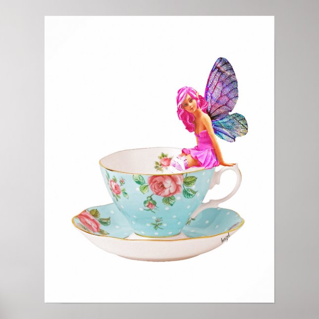 Poster Rosa, Teacup Fairy, (Frente)